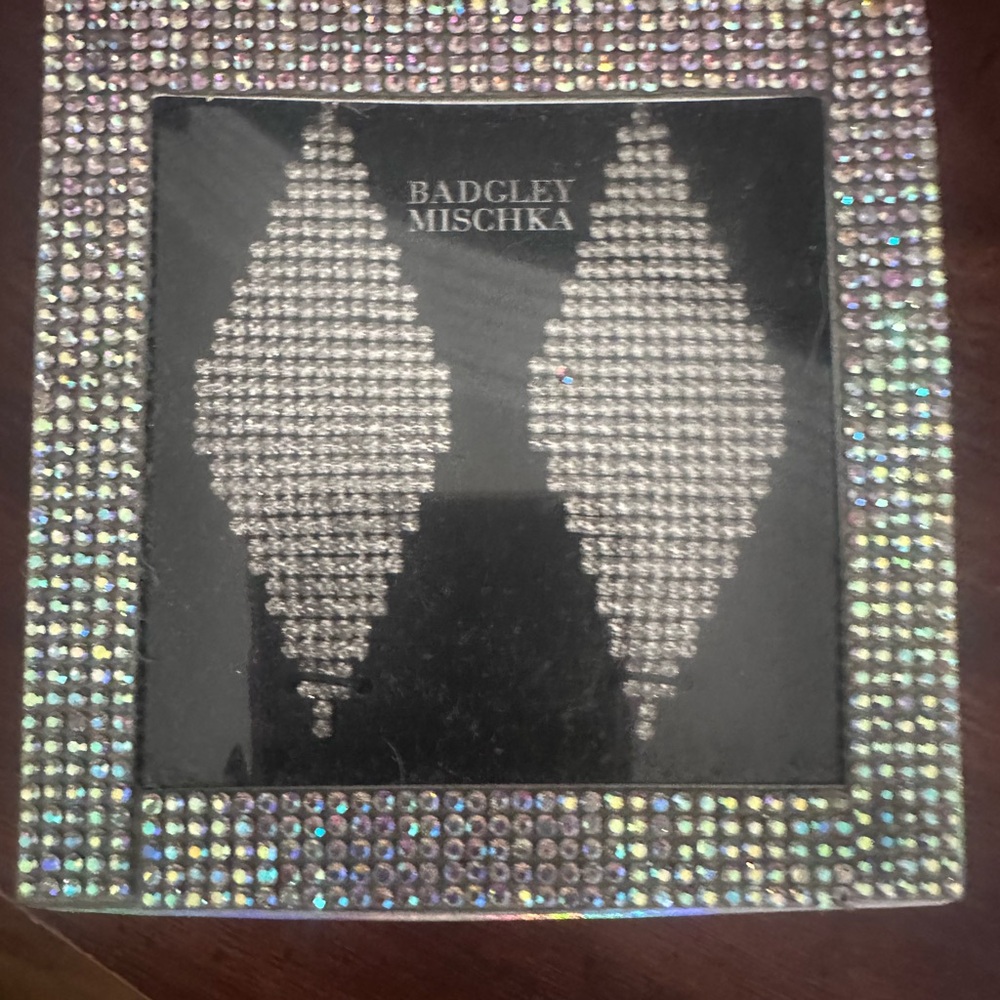 Badgley Mischka Silver Rhinestone Frame